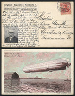 GERMANY: ZEPPELIN: Beautiful PC Used On 3/DE/1908, Fine Quality! - Covers & Documents