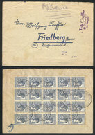 GERMANY: Cover Sent From Diethensdorf To Friedberg On 29/JUN/1948, With Attractive Postage On Back (12Pf. In Block Of 20 - Cartas & Documentos