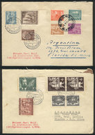 WEST GERMANY: 2 Covers Sent To Argentina In 1954 And 1955 With Handsome Multicolor Postages! - Brieven En Documenten