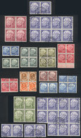 WEST GERMANY: Lot Of Definitive Stamps In Horizontal Pairs Or Larger Blocks That Include Horizontal Pairs, Postally Used - Other & Unclassified