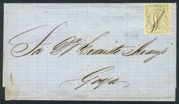 ARGENTINA: GJ.6, Yellow, Rare Example With Almost Dry Impresion (without Ink), Completely Blurred And Illegible, Frankin - Corrientes (1856-1880)