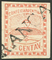 ARGENTINA: GJ.1, With FRANCA Cancel In Serif Font, Of Gualeguaychú (+400%), VF Quality, Catalog Value US$40 + 400% = US$ - Sonstige & Ohne Zuordnung