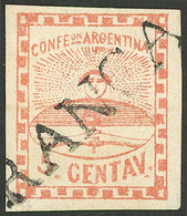 ARGENTINA: GJ.1, With FRANCA Cancel In Serif Font, Of Gualeguaychú (+400%), VF Quality, Catalog Value US$40 + 400% = US$ - Autres & Non Classés