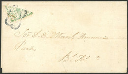ARGENTINA: GJ.2BID, 10c. Bisect Used As 5c. Franking A Folded Cover To Buenos Aires, With Wreathed SALTA-FRANCA Cancel,  - Sonstige & Ohne Zuordnung