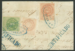 ARGENTINA: GJ.8 + 7A, Fragment Of A Registered Cover Sent From Rosario To Buenos Aires, Franked By GJ.8 (10c. With Accen - Brieven En Documenten