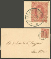 ARGENTINA: GJ.19, 1st Printing, Franking A Long Entire Letter Sent From Rosario To San Pedro On 30/JA/1865. The Text Is  - Other & Unclassified