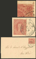 ARGENTINA: "GJ.19, 2nd Printing, With VARIETY: "Plate Flaw In The Top Border, Next To The Right 5", Franking An Entire L - Otros & Sin Clasificación