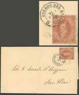 ARGENTINA: GJ.20j, 3rd Printing, Mulatto, Superb Example Franking An Entire Letter Sent From Rosario To San Pedro On 8/J - Otros & Sin Clasificación