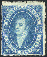 ARGENTINA: GJ.24, 15c. Worn Impression, Mint, VF Quality! - Andere & Zonder Classificatie