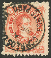 ARGENTINA: "GJ.38, With Interesting Double Circle "CORREOS - CORDOBA - PORTE PAGO" Datestamp Almost Complete, Excellent! - Usati