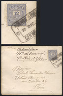 ARGENTINA: GJ.63, 1882 12c. Ultramarine, Perf 12½, Franking A Cover Sent From Buenos Aires To Paris On 25/DE/1885, VF Qu - Usati