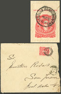 ARGENTINA: GJ.84, 1888 Rivadavia 5c. With Sheet Margin With Printer Imprint, Franking A Cover Front Sent From Buenos Air - Gebruikt