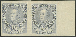 ARGENTINA: GJ.97AP, 1889 ½c. Urquiza, IMPERFORATE PAIR, Excellent! - Usados