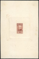 ARGENTINA: GJ.118, 20P. Guillermo Brown, Die Proof In Red-chestnut, Printed Directly On Card, Excellent Quality, Rare! - Used Stamps