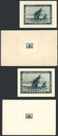 ARGENTINA: GJ.135/6, 1892 Discovery Of America, Set Of 2 Values, Die ESSAYS (unadopted Design, With Vertical Lines), Dar - Gebruikt