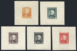 ARGENTINA: GJ.151, 5P. San Martín, Lot Of 5 DIE ESSAYS Of Unadopted Designs, Excellent Quality! - Used Stamps