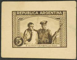 ARGENTINA: "Photographic Proof Of An Unadopted Design Of 5c. Value Of The "1930 Revolution" Issue, Showing A Soldier And - Used Stamps