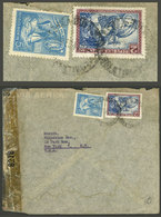 ARGENTINA: GJ.771, 2P. Fruit CHALKY Paper + Another Value, Franking A Cover Sent To USA, Minor Defects, Rare! - Usados