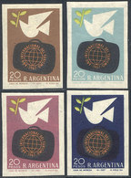 ARGENTINA: GJ.1416, 1967 Tourism, PROOFS Printed On The Paper Used For The Issue (with Gum And Watermarked), 4 Different - Gebraucht