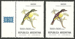 ARGENTINA: GJ.1823N, 1978 Benteveo Bird Printed On UV NEUTRAL UNSURFACED PAPER, With Sheet Margin, Excellent And Very Ra - Oblitérés