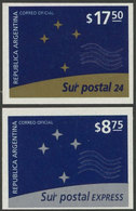 ARGENTINA: GJ.2934/5, Sur Postal, Cmpl. Set Of 2 MNH Values, VF Quality! - Oblitérés