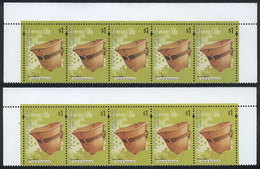 ARGENTINA: GJ.3094c, 2 Strips Of 5, DIFFERENT COLORS, Excellent Quality! - Gebraucht