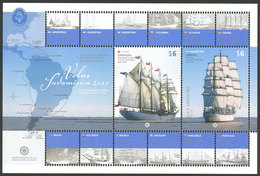 ARGENTINA: GJ.HB 210, 2010 Frigate Libertad, With Variety: DOUBLE PERFORATION, VF Quality, Rare! - Altri & Non Classificati