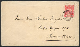 ARGENTINA: GJ.1, 10c. Red, Franking A Cover Used In Buenos Aires On 11/FE/1891, VF Quality! - Autres & Non Classés