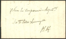 ARGENTINA: "Entire Letter Sent From Santiago Del Estero To Buenos Aires On 8/JA/1848, Carried By Relay Mail Without Post - Prefilatelia
