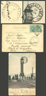 ARGENTINA: INTERESTING ROUTE: Postcard Sent From England To PUERTO SAN JULIÁN On 22/OC/1904 (endorsed: C/o American Cons - Prefilatelia