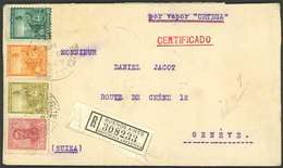 ARGENTINA: 19/NO/1908 Buenos Aires - Switzerland, Registered Cover Franked With 30c. Combining Stamps Of The Liberty Iss - Voorfilatelie