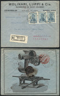 ARGENTINA: Registered Cover Franked With 36c., Sent From Buenos Aires To Italy On 23/DE/1921, VF Quality! With Nice Adve - Préphilatélie