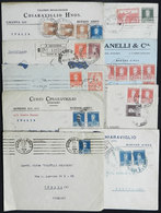 ARGENTINA: 9 Covers Franked With Stamps Of The San Martin With And W/o Period Issues, All Sent To Italy, Interesting! - Prefilatelia
