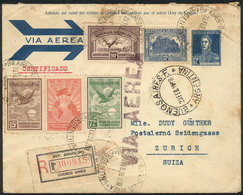 ARGENTINA: Airmail 12c. San Martín Stationery Cover Uprated With 5 Different Stamps (total Postage 2.06P.), Sent From Bu - Prefilatelia