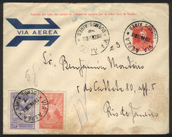 ARGENTINA: 1/MAR/1928 Buenos Aires - Rio De Janeiro, Cover Carried On First Flight Of C.G.A. To Europe, With Arrival Bac - Prefilatelia