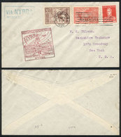 ARGENTINA: Airmail Cover Sent To USA On 19/FE/1930 On NYRBA First Flight, VF Quality! - Voorfilatelie
