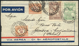 ARGENTINA: Airmail Cover Franked With 87c. And Sent From Buenos Aires To Italy  On 17/SE/1932, With Postage Due Stamps F - Préphilatélie