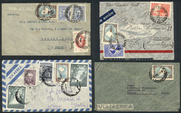 ARGENTINA: 24 Covers Posted Between 1936 And 1958 (most To Italy And Switzerland) Franked With Stamps Of The Proceres &  - Voorfilatelie