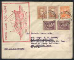 ARGENTINA: 21/DE/1940 First Flight Of Steamer Deltargentino, Cover With Special Handstamp, Very Nice! - Prefilatelia