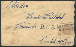 ARGENTINA: MILITARY POSTAL FRANCHISE: Circa 1960, Registered Cover Sent To A Soldier In Tandil, Without Postage Or Posta - Préphilatélie