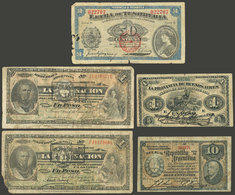 ARGENTINA: 5 Old Banknotes, Some With Defects, Very Interesting, Low Start! - Manuscritos