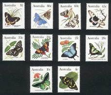 AUSTRALIA: Yvert 825/34, Butterflies, Complete Set Of 10 Values, Excellent Quality! - Autres & Non Classés