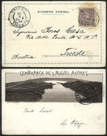 AZORES: "Very Nice Postcard ("Sete Cidades, Editor Papelaria Travassos") Franked With 20c. And Sent From Ponta Delgada T - Azoren