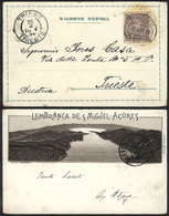 AZORES: "Very Nice Postcard ("Sete Cidades, Editor Papelaria Travassos") Franked With 20c. And Sent From Ponta Delgada T - Açores