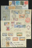 BRAZIL: 6 Covers Used Between 1922 And 1946, With Some Very Attractive Postages And Cancels, Good Lot! - Cartes-maximum