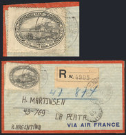 BRAZIL: 5/JUL/1937 Jaguarao - La Plata (Argentina), Registered Airmail Cover Franked By RHM.C-114 ALONE, Very Fine Quali - Maximum Cards