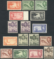 CAYMAN ISLANDS: Sc.100/111 + 101a + 104a + 107a + 108a, 1938/43 Fish, Animals, Ships, Maps And Other Topics, Compl. Set  - Kaimaninseln