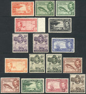 CAYMAN ISLANDS: Sc.100/111 + 101a + 104a + 107a + 108a, 1938/43 Fish, Animals, Ships, Maps And Other Topics, Compl. Set  - Iles Caïmans