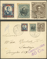 CHILE: Sc.C12, 1928/32 3P. On 5c. + Another 10c. Stamp Uprating A 15c. Stationery Envelope Sent By Airmail From IQUIQUE  - Cile