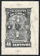 CHILE: Yvert 20, 1927 Victims Of The Alpatacal Railway Accident (cadet And Coats Of Arms Of Argentina And Chile) 40c., D - Chili